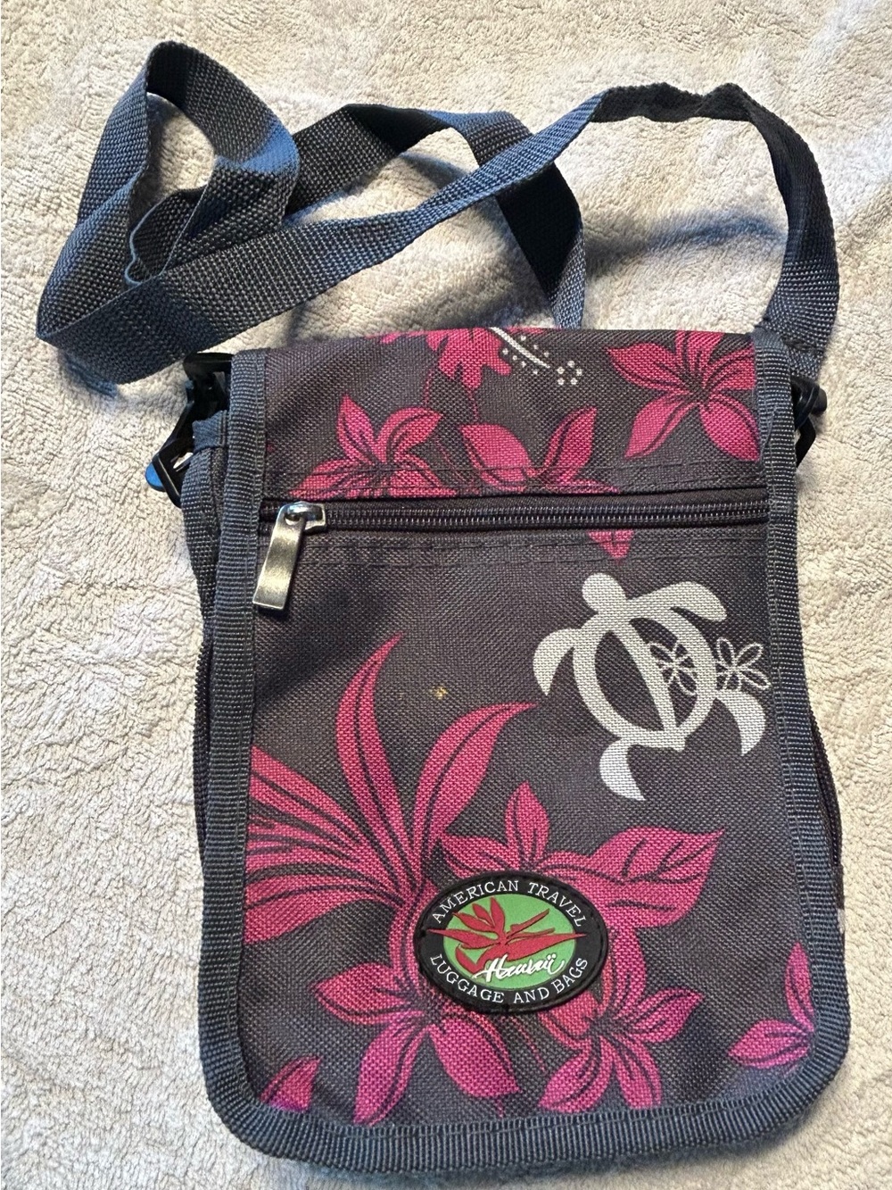 Island Spirit Hawaii Crossbody Shoulder Bag Tropical Plants Turtle Print